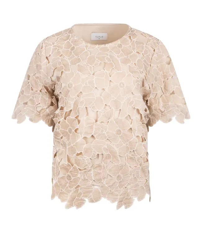 NKS01181-Sand/Gold  Octavia Top Flower