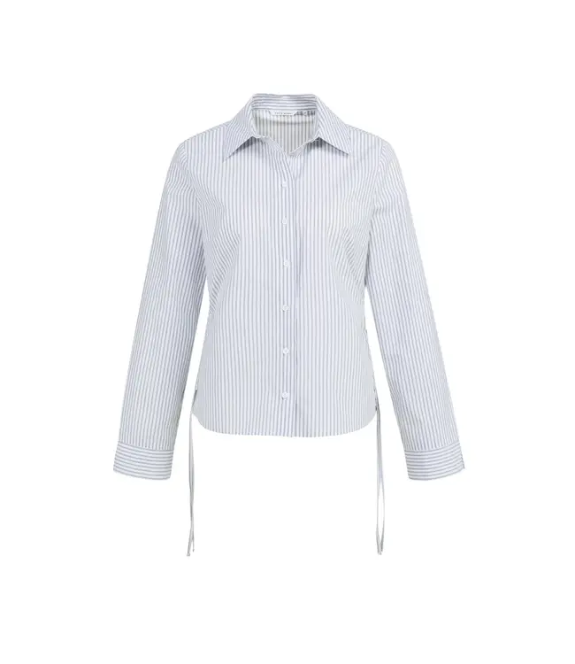 01-201203-602/990471  Fitted blouse with side drawstrings