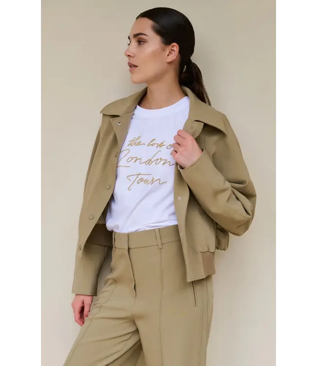 01-511046-602/99045  Short oversized jacket with ribbed hem