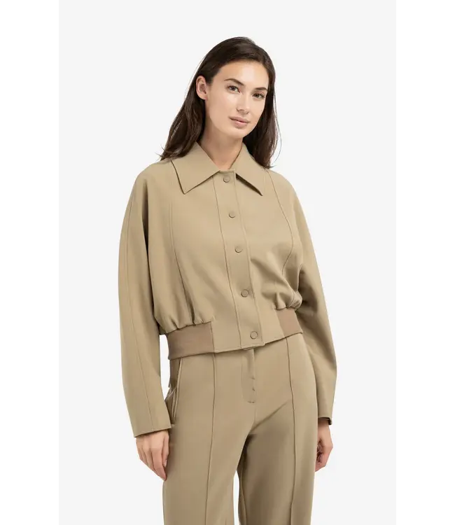 01-511046-602/99045  Short oversized jacket with ribbed hem