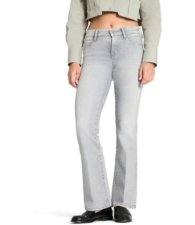 Paris flared denim superstretch GreyContrastedBleached