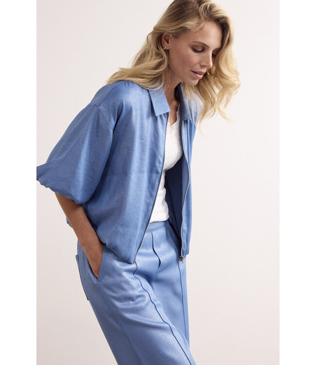 C08-19-801/005042-BreezyBlue  Balloon-Shaped Coated Jacket