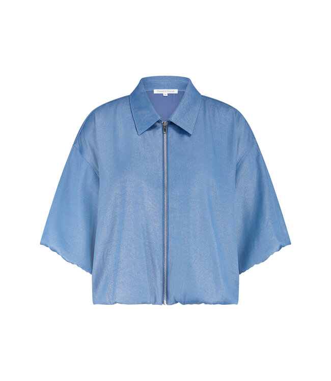 C08-19-801/005042-BreezyBlue  Balloon-Shaped Coated Jacket