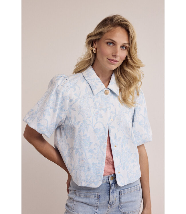 C10-19-801/000043-LightBlueDenim  Denim Jacquard Jacket