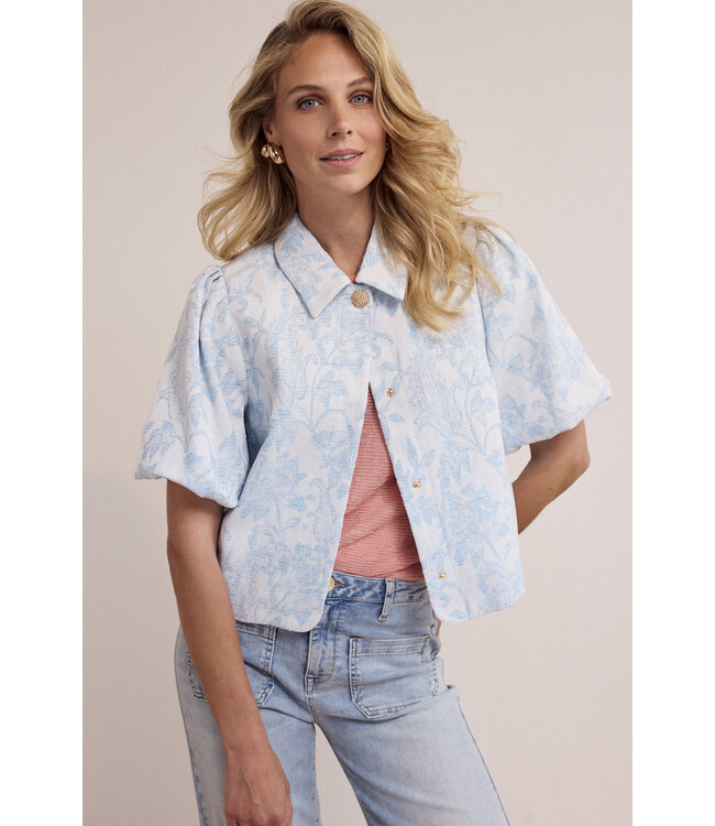 C10-19-801/000043-LightBlueDenim  Denim Jacquard Jacket