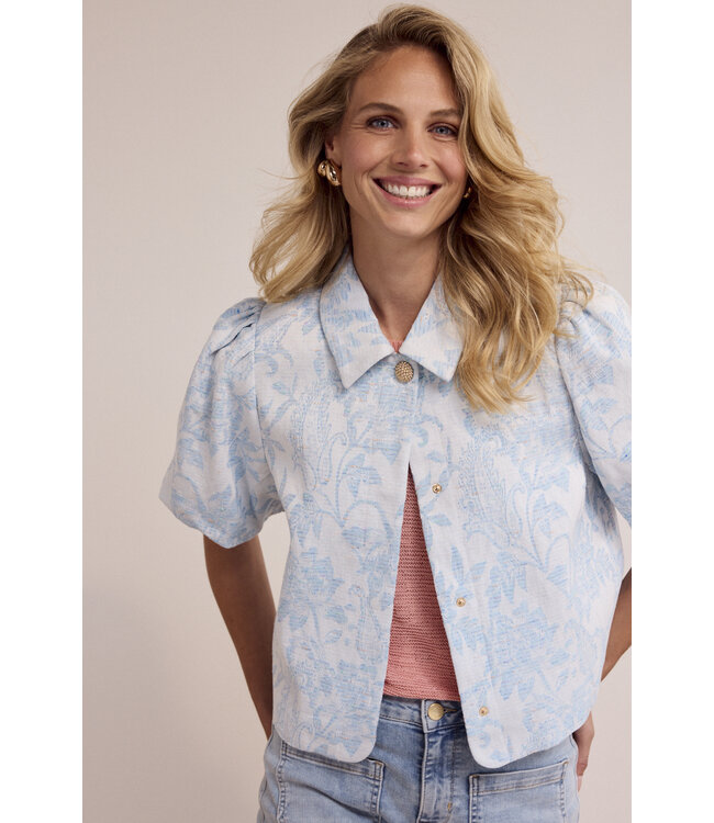 C10-19-801/000043-LightBlueDenim  Denim Jacquard Jacket