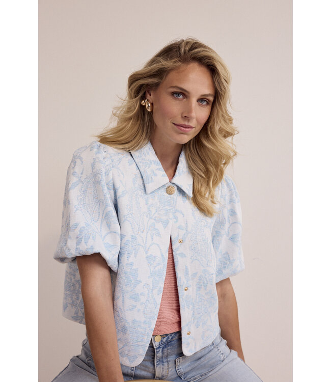 C10-19-801/000043-LightBlueDenim  Denim Jacquard Jacket