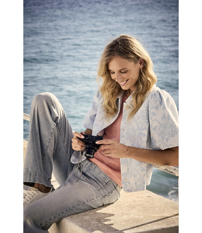 C10-19-801/000043-LightBlueDenim  Denim Jacquard Jacket