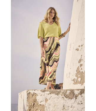 Tramontana C18-19-201/099992-PrintMultiColours  Maxi Skirt Sunset Desert