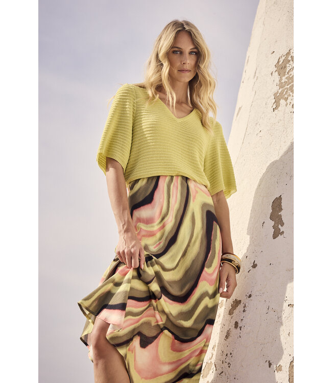 C18-19-201/099992-PrintMultiColours  Maxi Skirt Sunset Desert