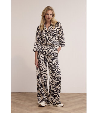 Tramontana C19-19-101/100000-PrintBlack&Stone  Trousers Bold Botanica