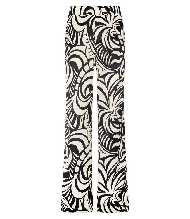 C19-19-101/100000-PrintBlack&Stone  Trousers Bold Botanica