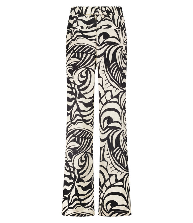 C19-19-101/100000-PrintBlack&Stone  Trousers Bold Botanica