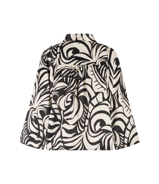 C19-19-301/100000-PrintBlack&Stone  Blouse Bold Botanica