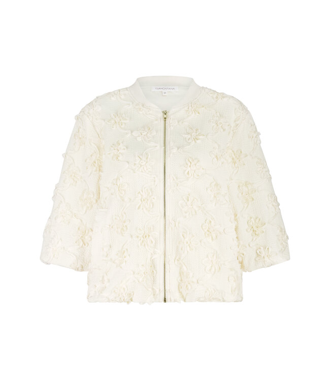 C42-19-801/006800-Stone  3D Flower Lace Jacket