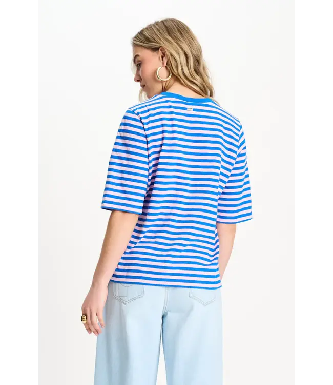 SP9531/MultiColour  TSHIRT - Stripe Blue Pink