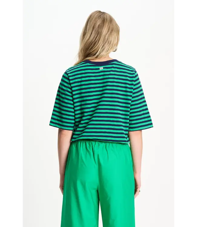 SP9532/MultiColour  TSHIRT - Stripe Green Blue