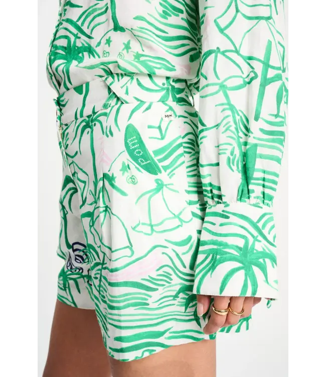 SP9569/Green  SHORTS - Beach Vibes Linen