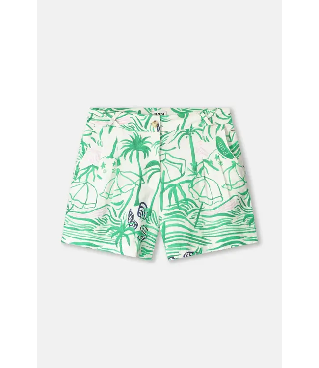 SP9569/Green  SHORTS - Beach Vibes Linen