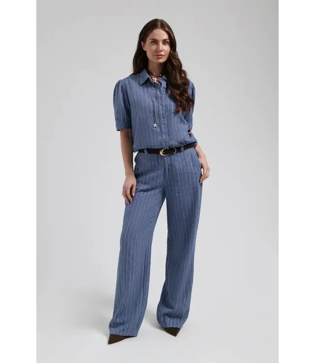 CR0368/BlueStripe  Philly blouse