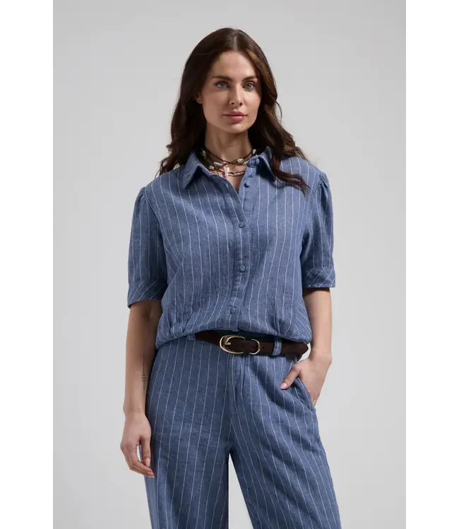 CR0368/BlueStripe  Philly blouse