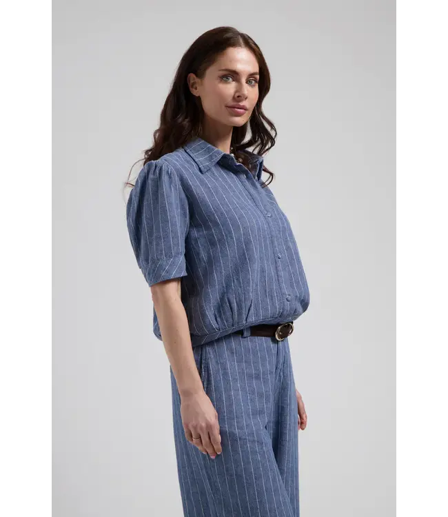 CR0368/BlueStripe  Philly blouse