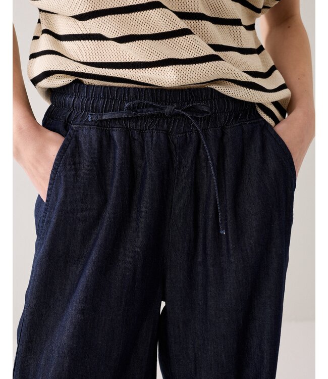 4s2966-5156/000488-DarkBlueDenim  Wide leg denim Lw cotton tencel