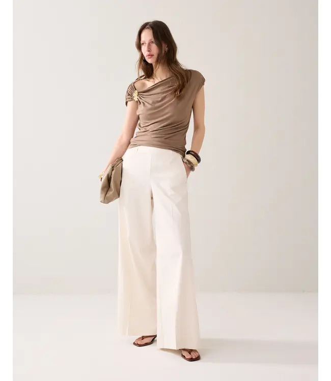 4s2992-11816/000115-OffWhite  Trousers long Cotton stretch