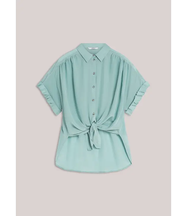 2s3484-12370/000431-GlacierBlue  Blouse short sleeves Viscose cotton