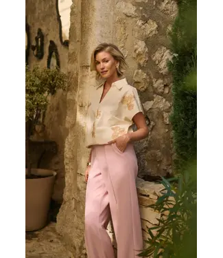 NUKUS NKS01125-Offwhite/Blush  Daniek Top Embroidery