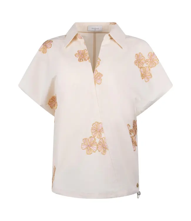 NKS01125-Offwhite/Blush  Daniek Top Embroidery