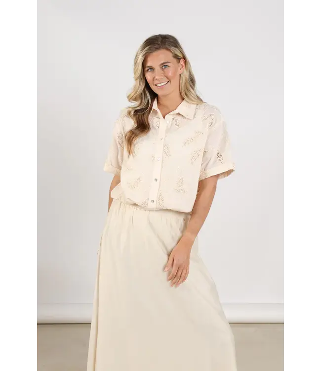 NKS02124-Sand  Leonora Blouse