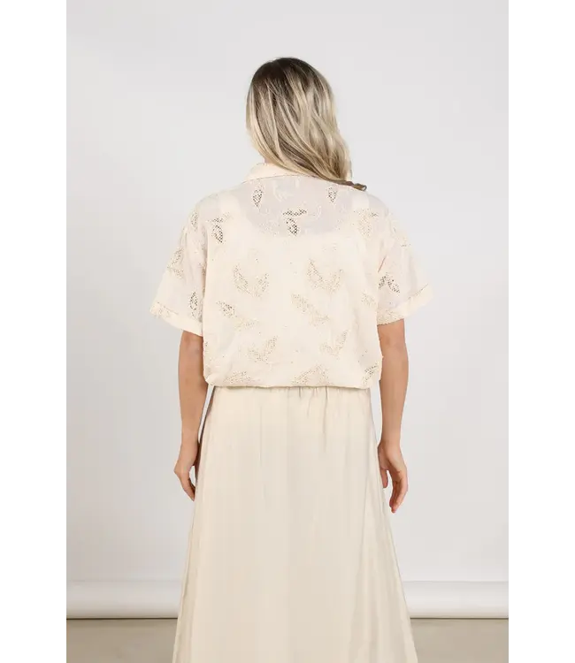 NKS02124-Sand  Leonora Blouse