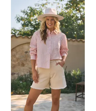 NUKUS NKS02162-Blush  Nowi Blouse Stripe