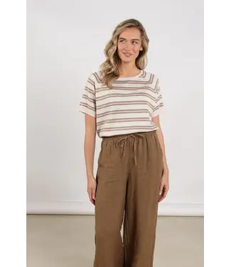 NUKUS NKS03040-Sand/Blush Rachel Pullover Stripe NUKUS NKS03040-Sand/Blush Rachel Pullover Stripe