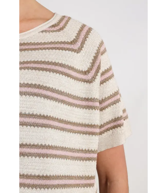 NKS03040-Sand/Blush  Rachel Pullover Stripe