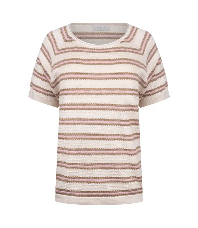 NKS03040-Sand/Blush  Rachel Pullover Stripe