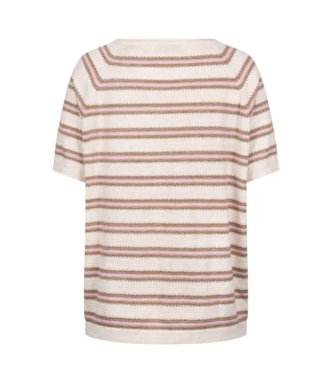 NKS03040-Sand/Blush  Rachel Pullover Stripe