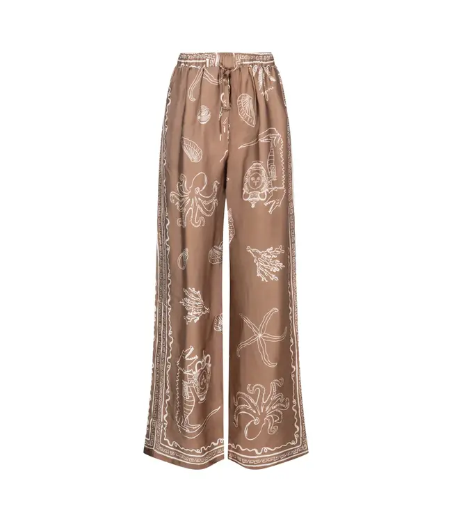 NKS09106-Fango/Offwhite  Valerie Pants Print