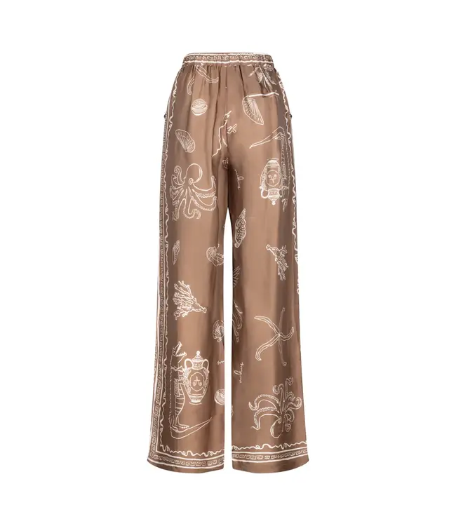 NKS09106-Fango/Offwhite  Valerie Pants Print