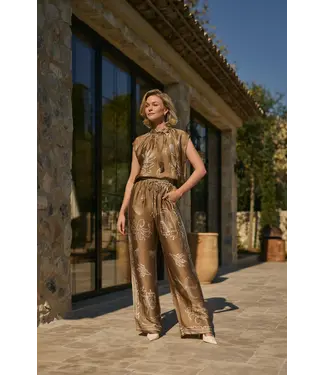 NUKUS NKS09106-Fango/Offwhite  Valerie Pants Print