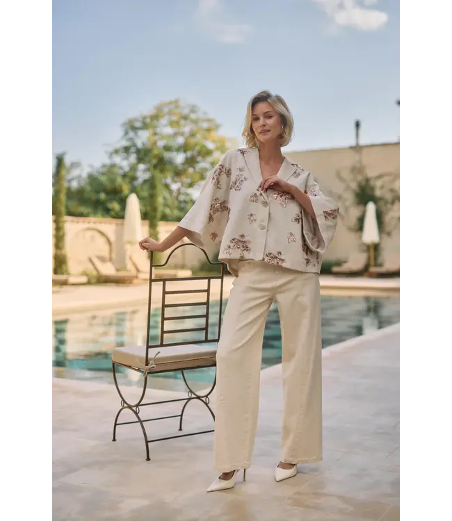 NKS11011-Sand  Bregje Blazer Paillet