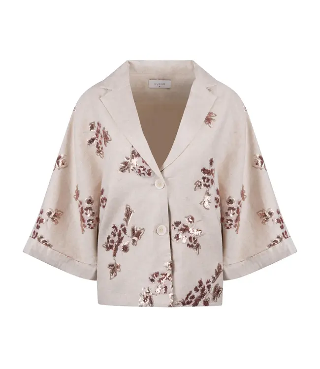 NKS11011-Sand  Bregje Blazer Paillet