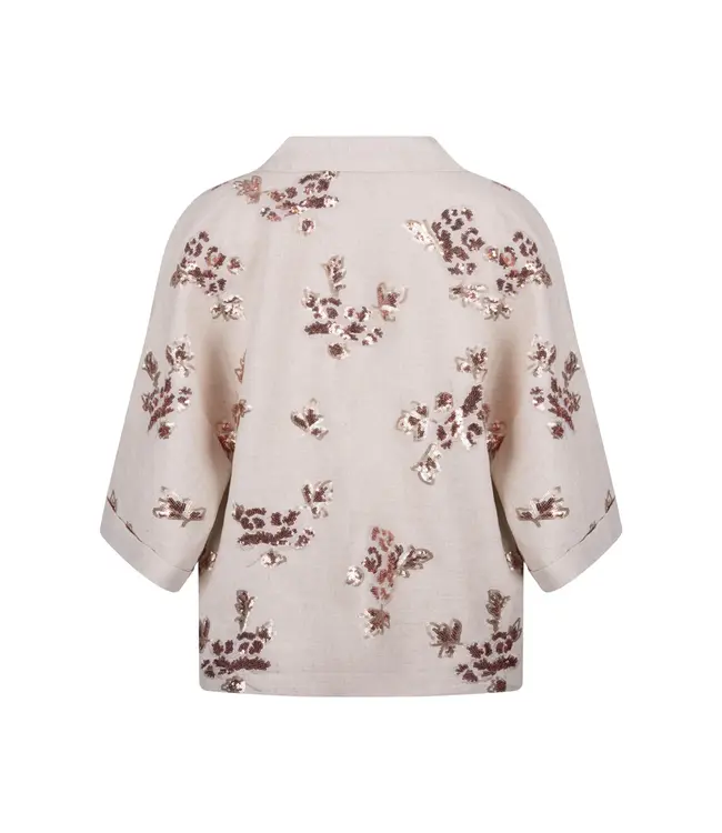 NKS11011-Sand  Bregje Blazer Paillet