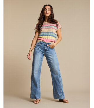 Red Button SRB4907/lightblue-L33  Claudette Slanted Seam Light Blue