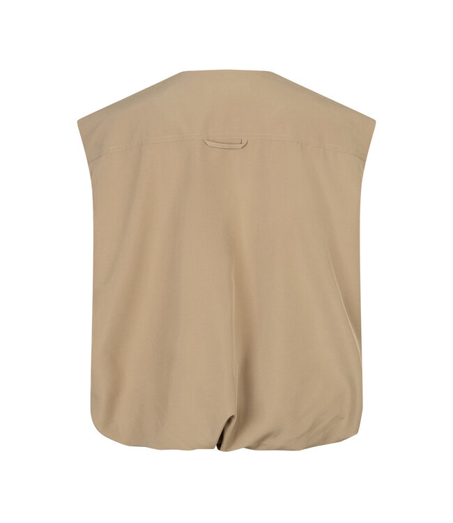 SRB4855/darksand  Ivy Sleeveless Gathering