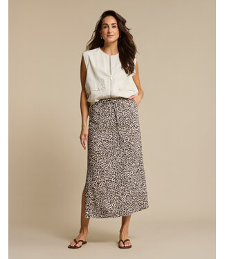 Red Button SRB4881/pebble  Indie Skirt Linen Leopard