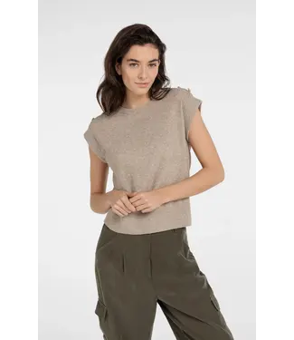 YAYA 01-000584-604/611042  Towel knit sleeveless sweater