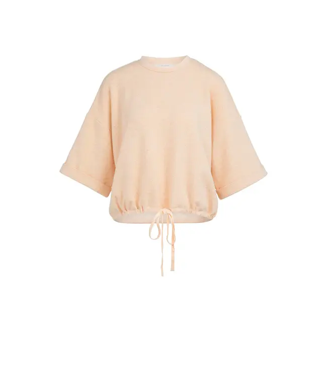 01-109120-604/412172  Short sleeve sweatshirt with roll-up and drawcord