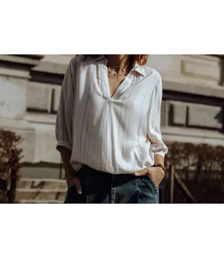 Aimée the Label MaryanaS6/Linen stripe  Blouse